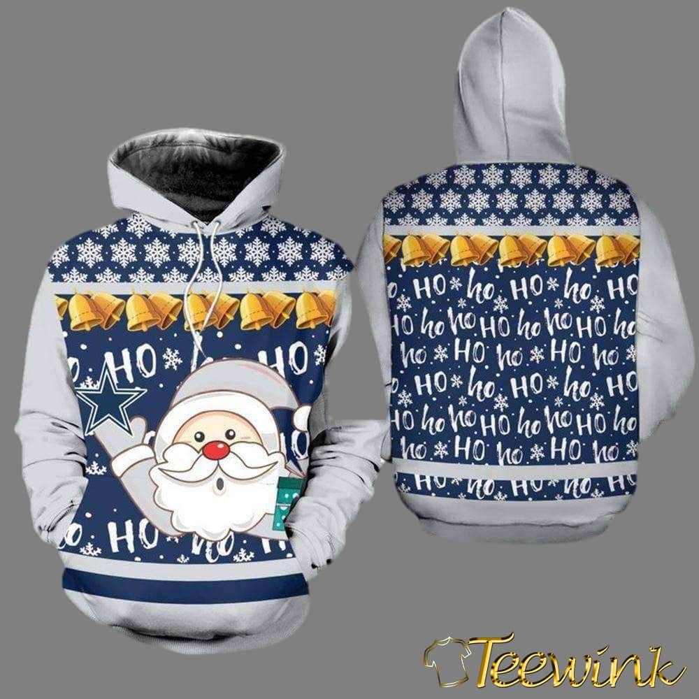 Dallas Cowboys Santa Claus Christmas NFL Hoodie Gifts for Fans