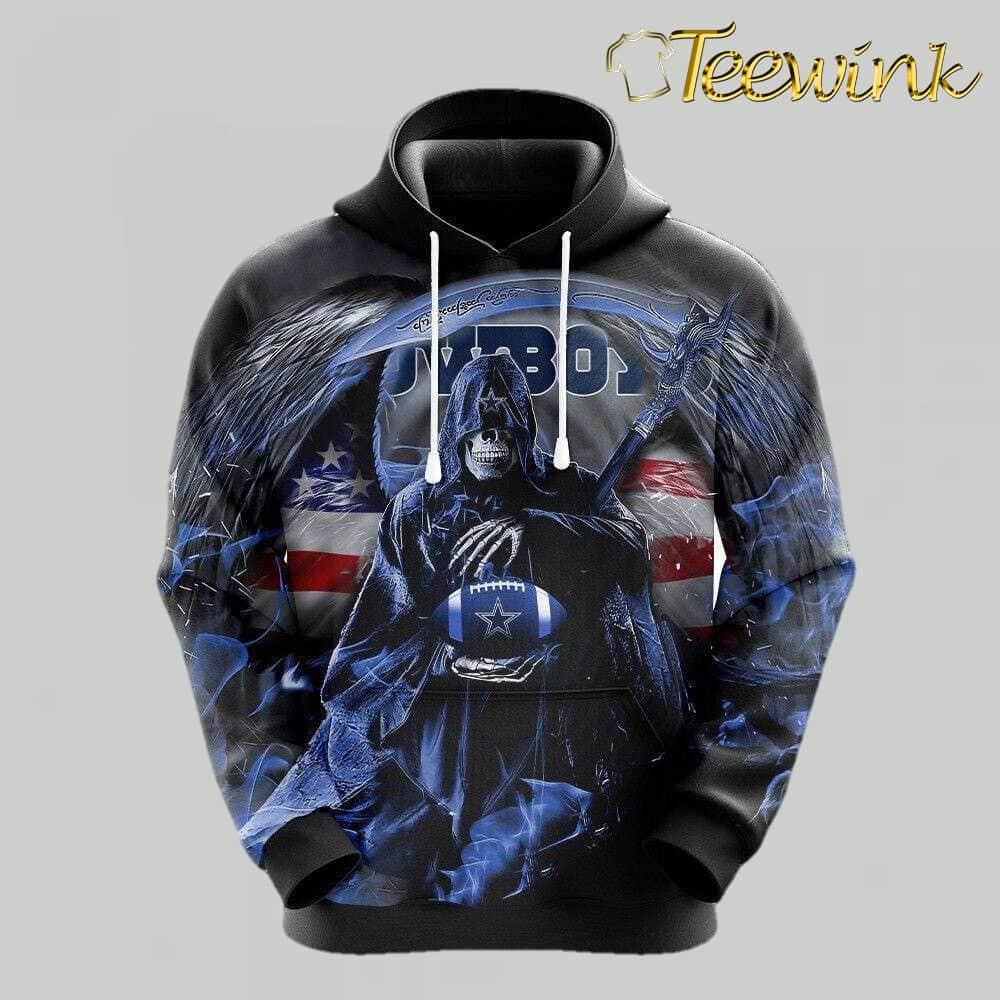 Dallas Cowboys Skull Santa Christmas NFL 3D Hoodie Dallas Cowboys Skull Santa Christmas NFL 3D Hoodie