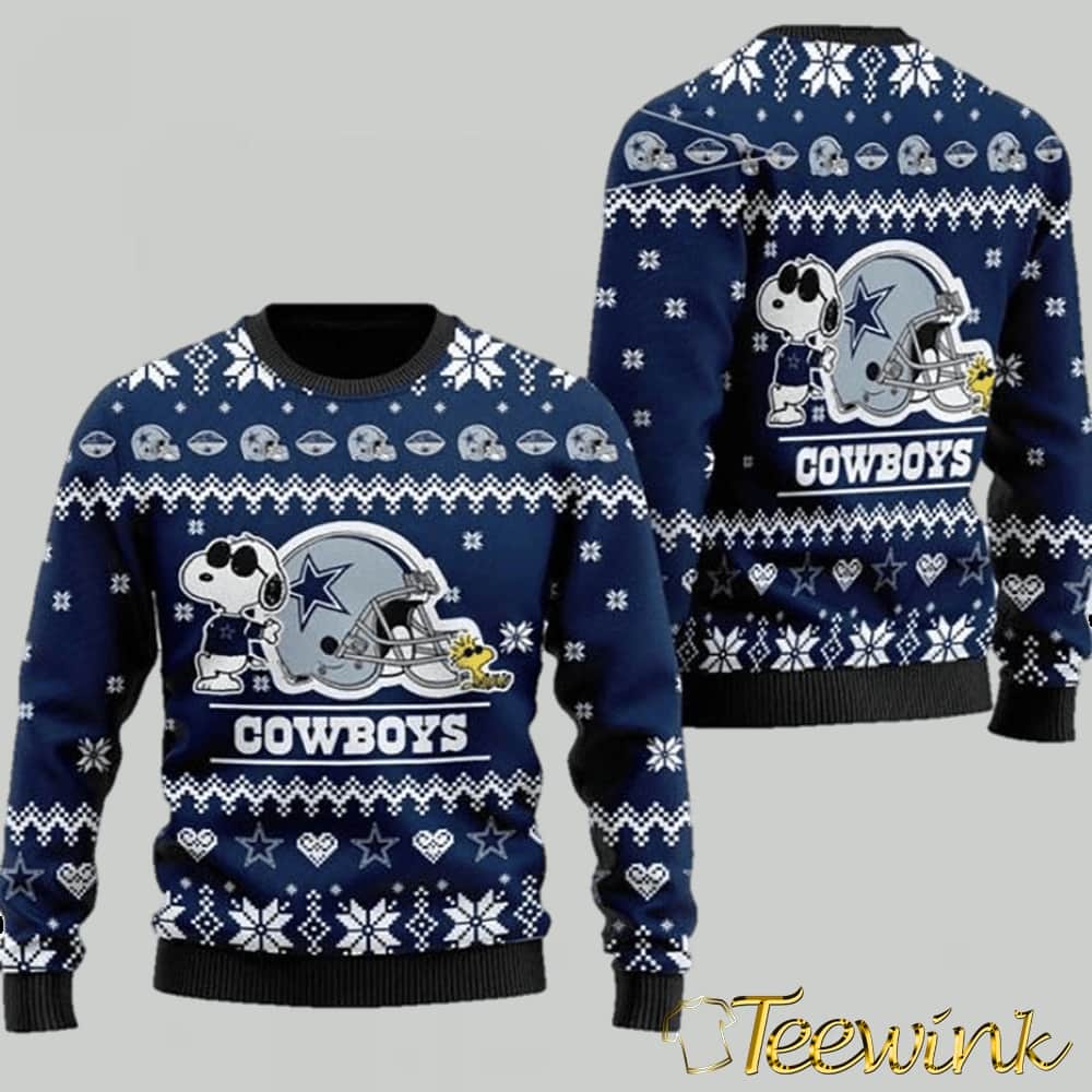 Dallas Cowboys The Snoopy Show Football Helmet NFL Christmas Sweater