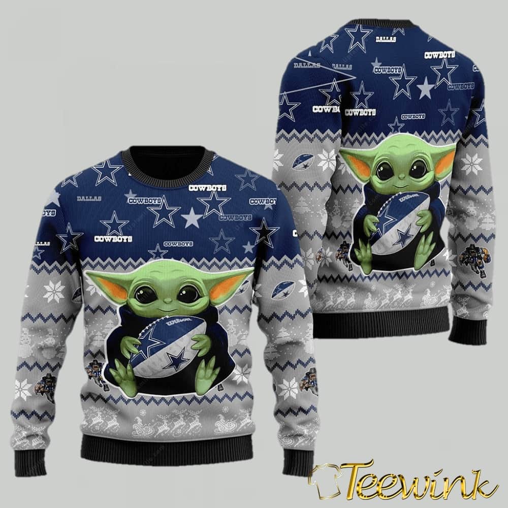 Dallas Cowboys Ugly Sweater – Baby Yoda Ugly Christmas Sweater