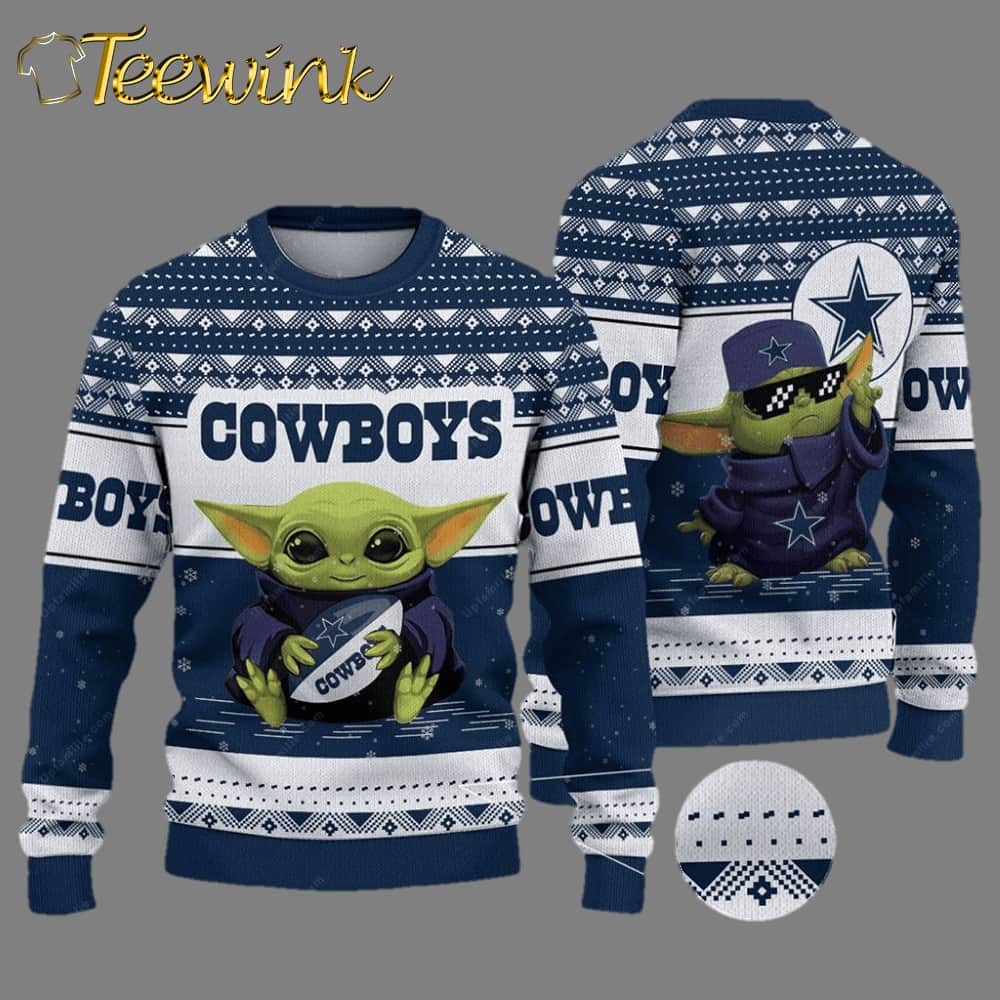Dallas Cowboys Ugly Sweater – Cool Baby Yoda Ugly Christmas Sweater