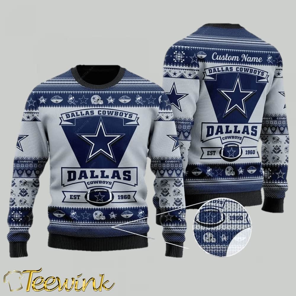 Dallas Cowboys Ugly Sweater – Dallas Cowboys Est 1960 Personalized Sweater