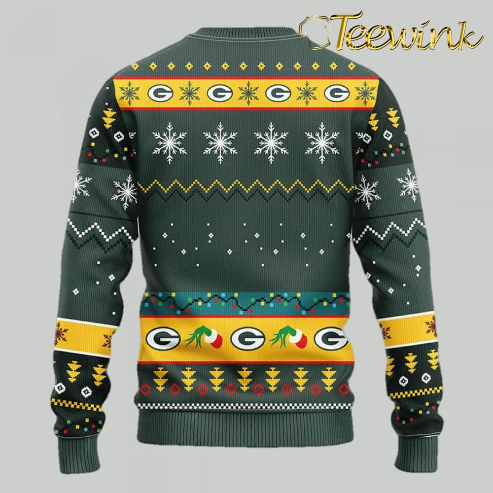 Green Bay Packers Grinch Ugly Christmas Sweater, Grinch Xmas Sweater image 2 Green Bay Packers Grinch Ugly Christmas Sweater, Grinch Xmas Sweater image 2