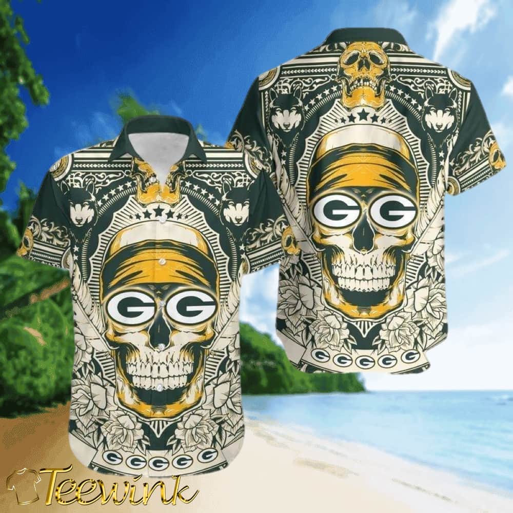 Green Bay Packers Hawaiian Shirt Tropical Bliss Design