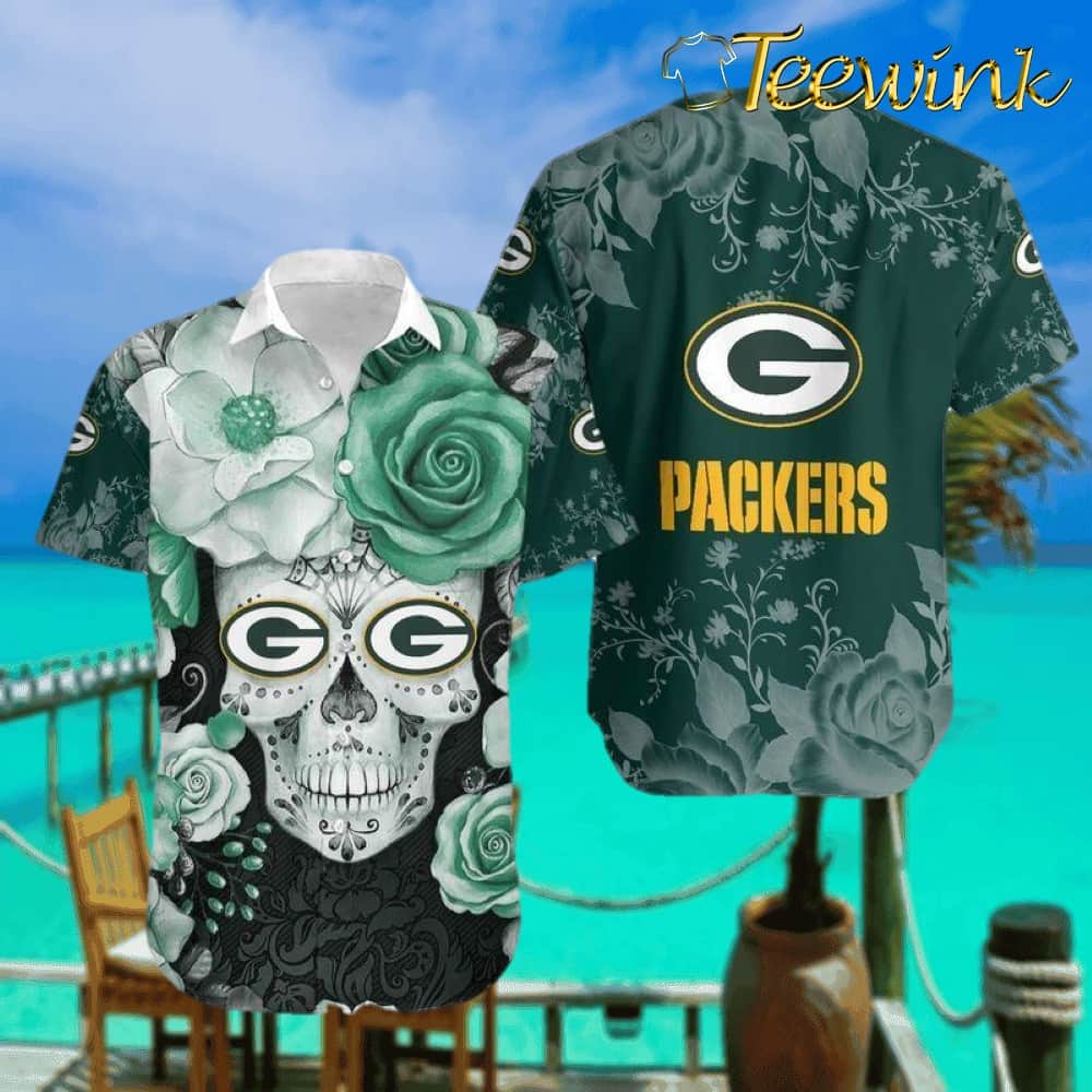 Green Bay Packers Hawaiian Shirt Tropical Bliss Design