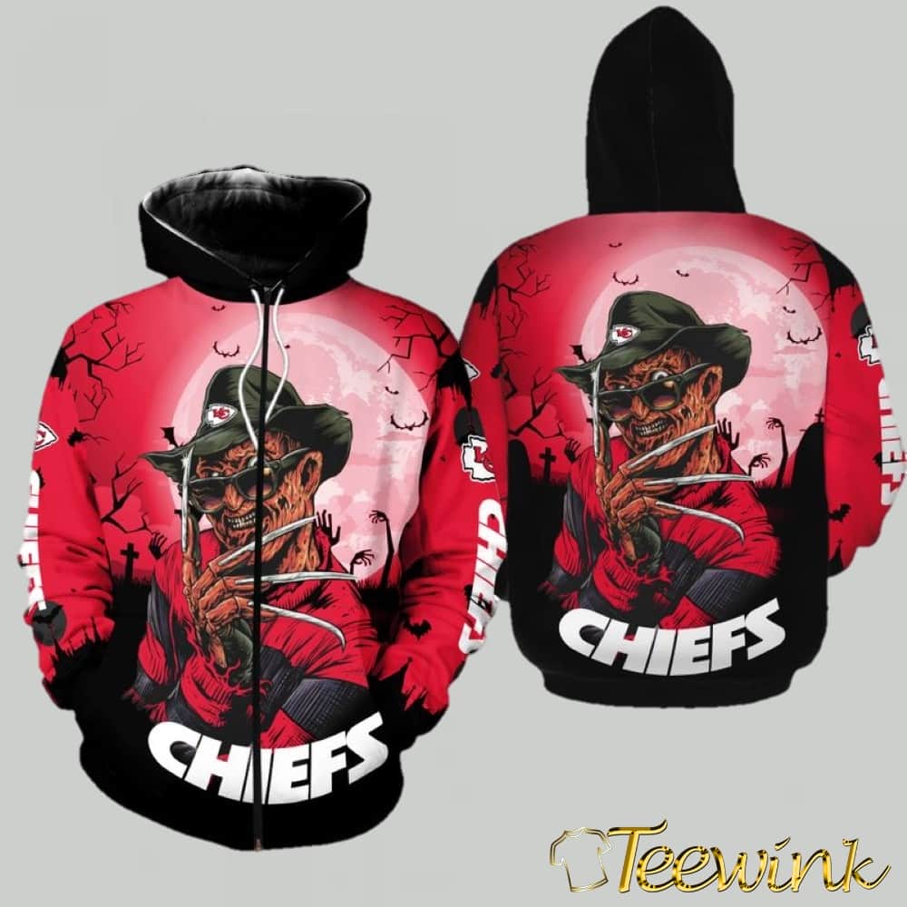 Kansas City Chiefs A Nightmare on Elm Street Halloween 3D Hoodie image 2 Kansas City Chiefs A Nightmare on Elm Street Halloween 3D Hoodie image 2
