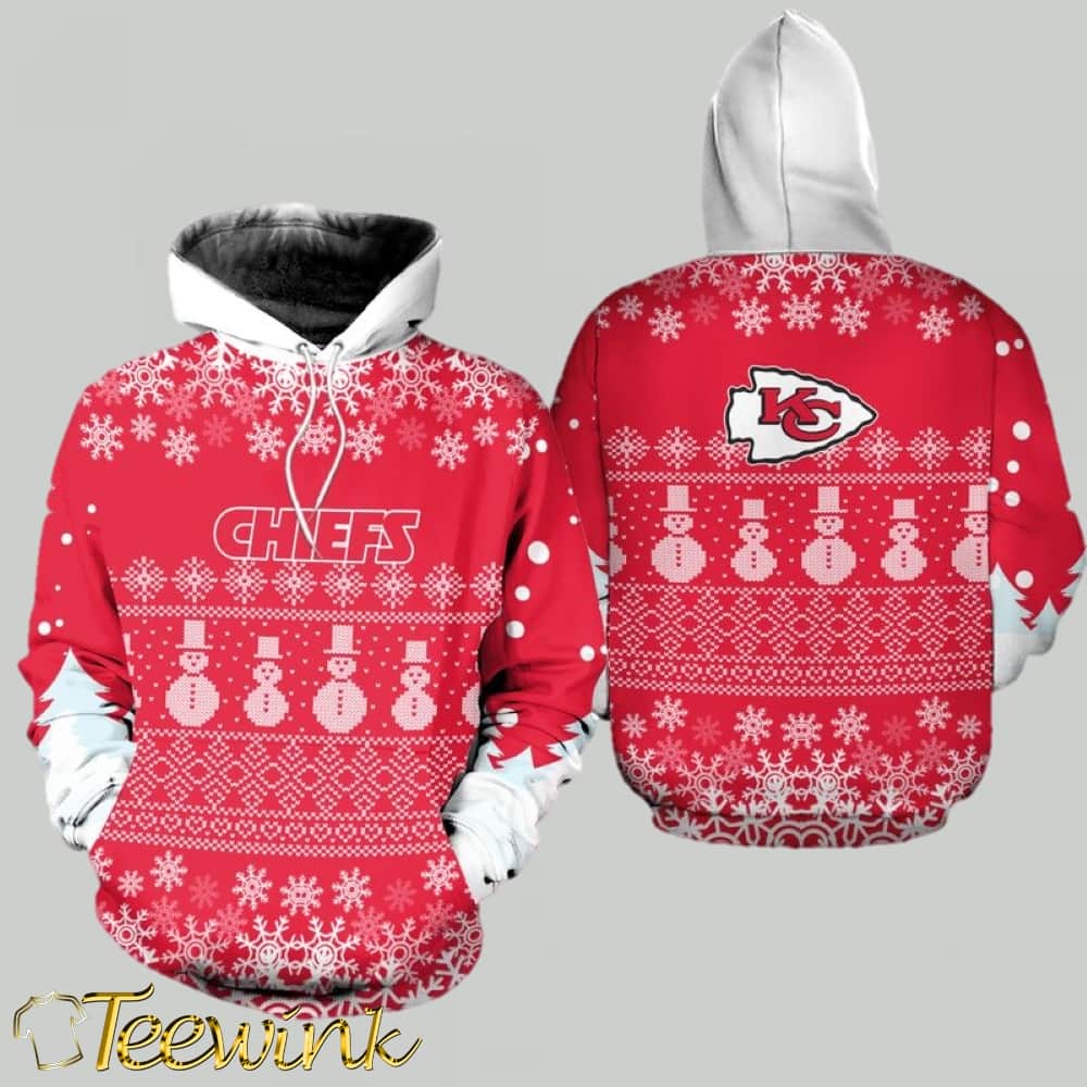 Kansas City Chiefs Christmas Pine Tree 3D Hoodie
