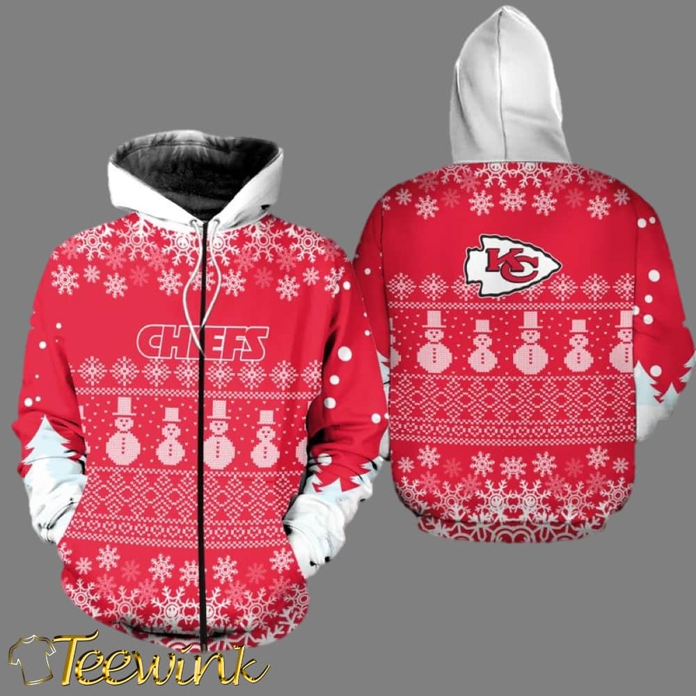 Kansas City Chiefs Christmas Pine Tree 3D Hoodie image 2 Kansas City Chiefs Christmas Pine Tree 3D Hoodie image 2