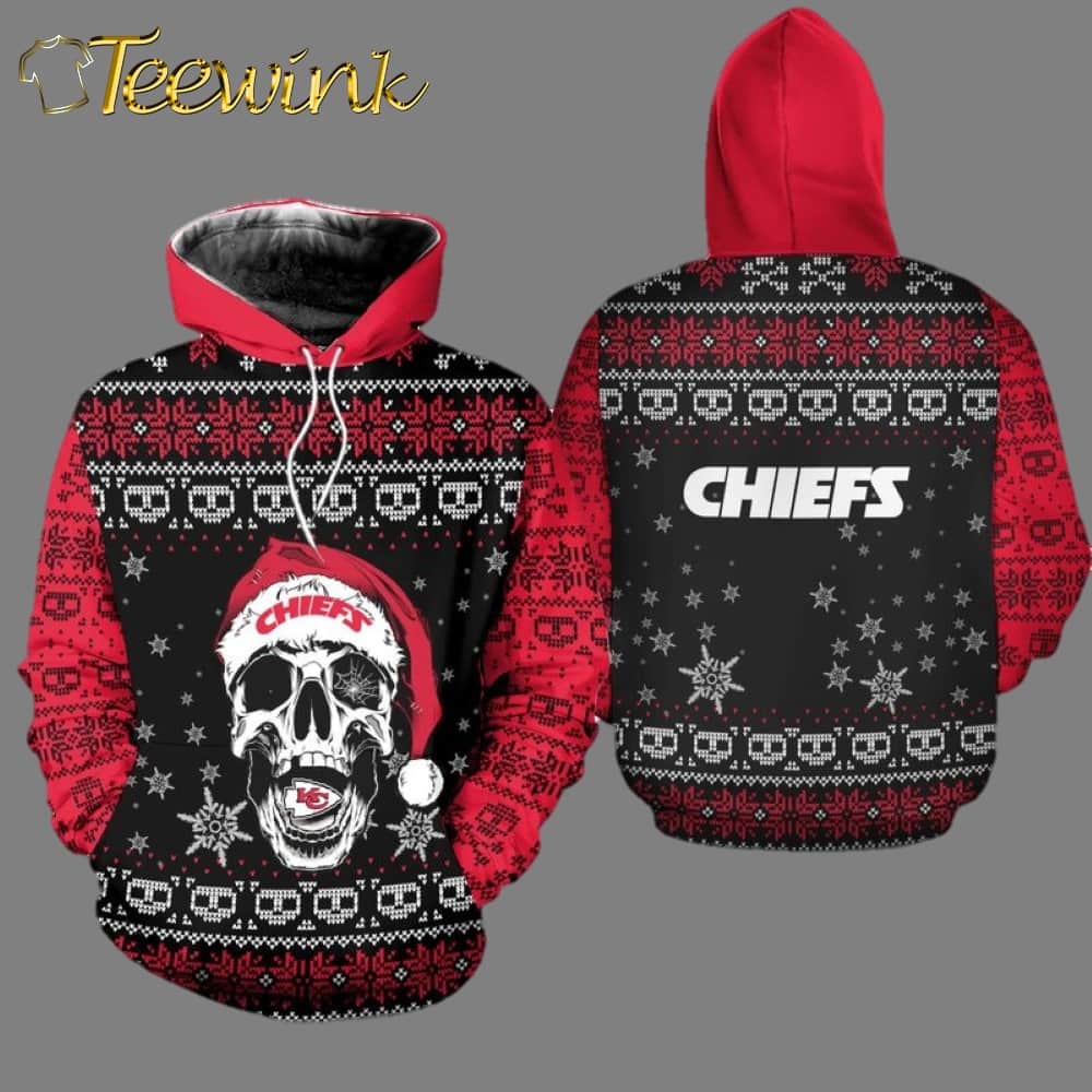 Kansas City Chiefs Christmas Santa Claus 3D Hoodie Kansas City Chiefs Christmas Santa Claus 3D Hoodie
