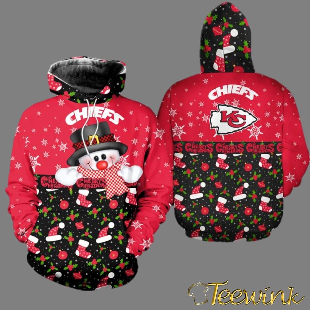 Kansas City Chiefs Christmas Snoopy 3D Hoodie