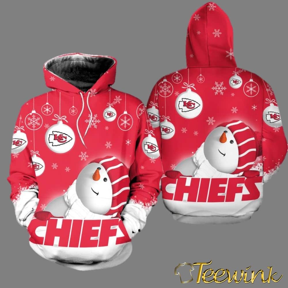 Kansas City Chiefs Christmas Snowman Winter 3D Hoodie Kansas City Chiefs Christmas Snowman Winter 3D Hoodie