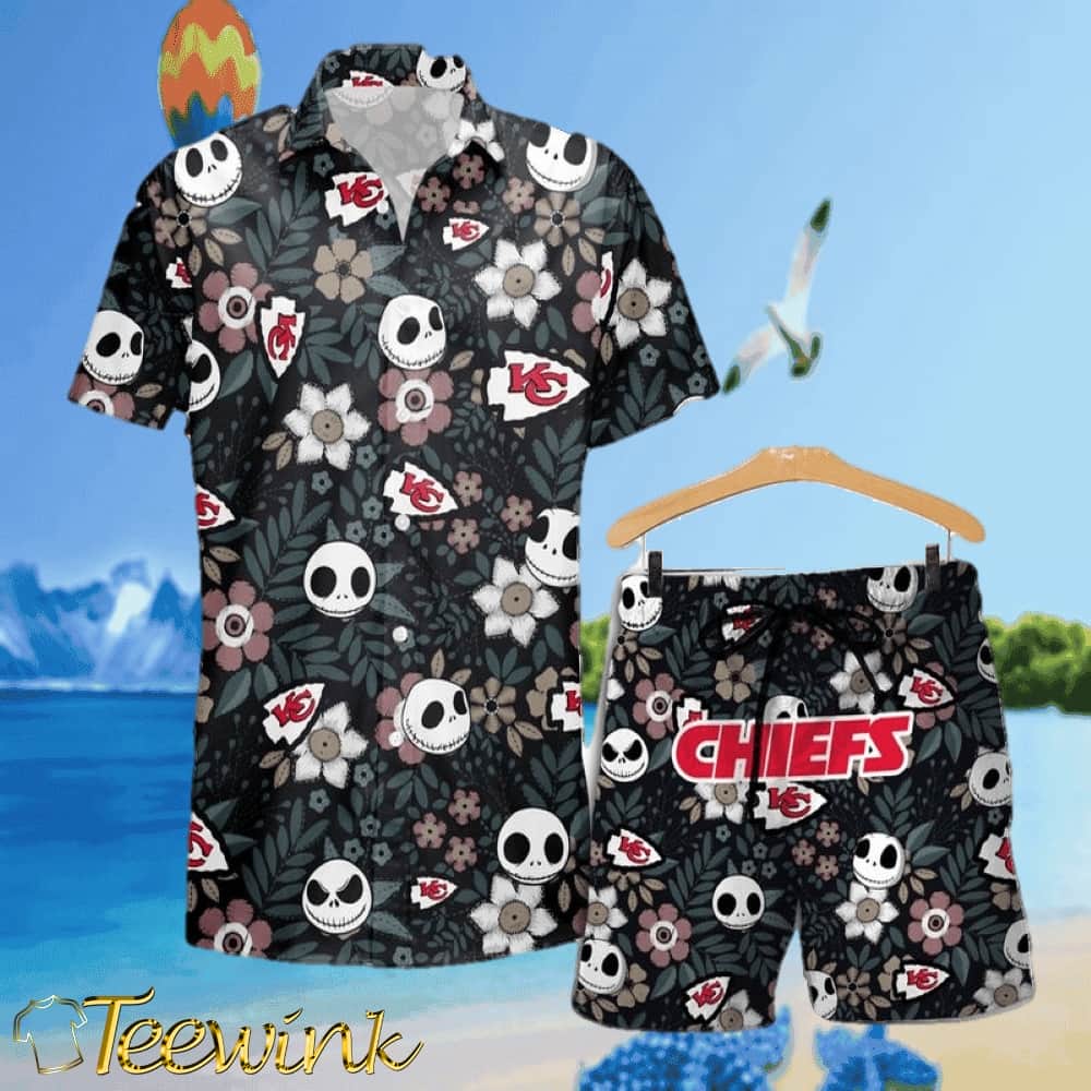 Kansas City Chiefs Dancing Skull Hawaii Shirt and Shorts Summer NEW042010 Kansas City Chiefs Dancing Skull Hawaii Shirt and Shorts Summer NEW042010