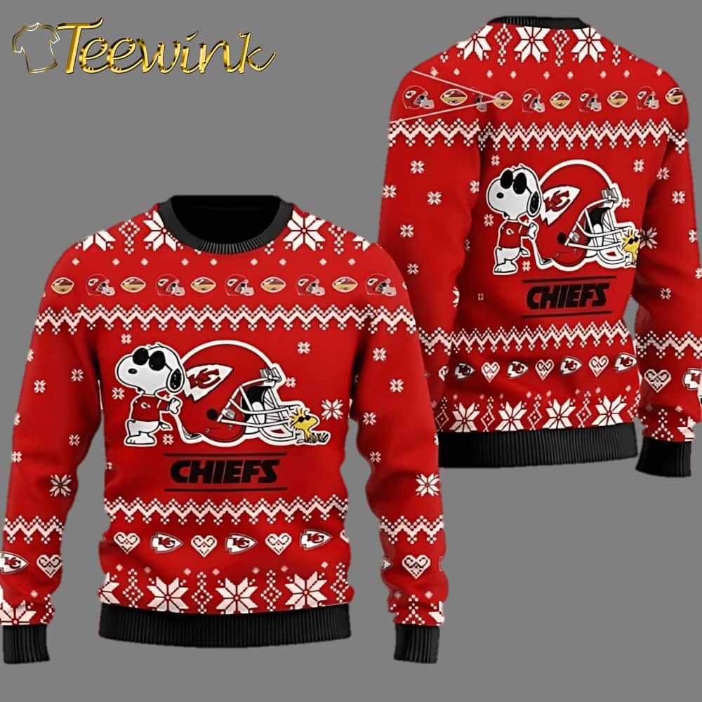 Kansas City Chiefs Cute The Snoopy Show Football Helmet Ugly Christmas Sweater
