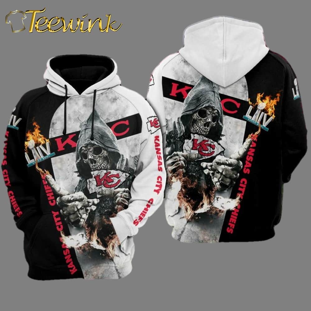 Kansas City Chiefs Deathly Warrior Fan 3D Hoodie Kansas City Chiefs Deathly Warrior Fan 3D Hoodie