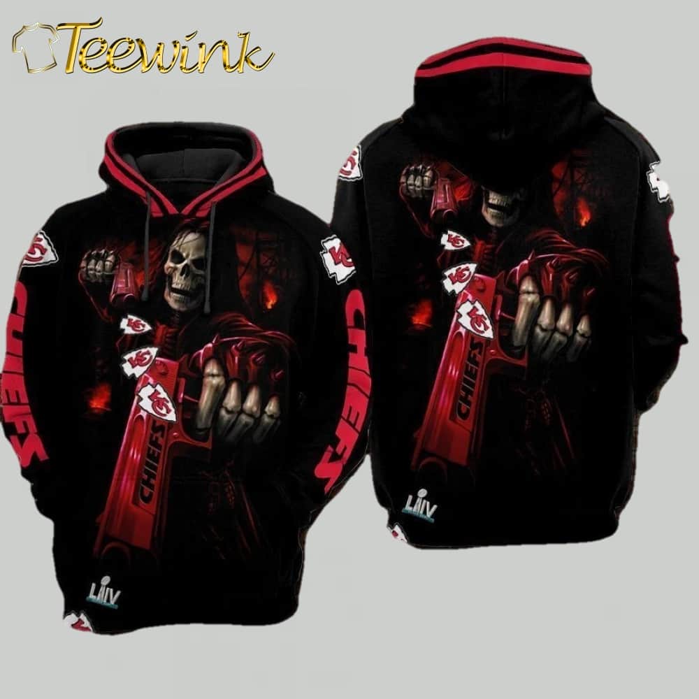 Kansas City Chiefs Deathly Warrior Fan 3D Hoodie