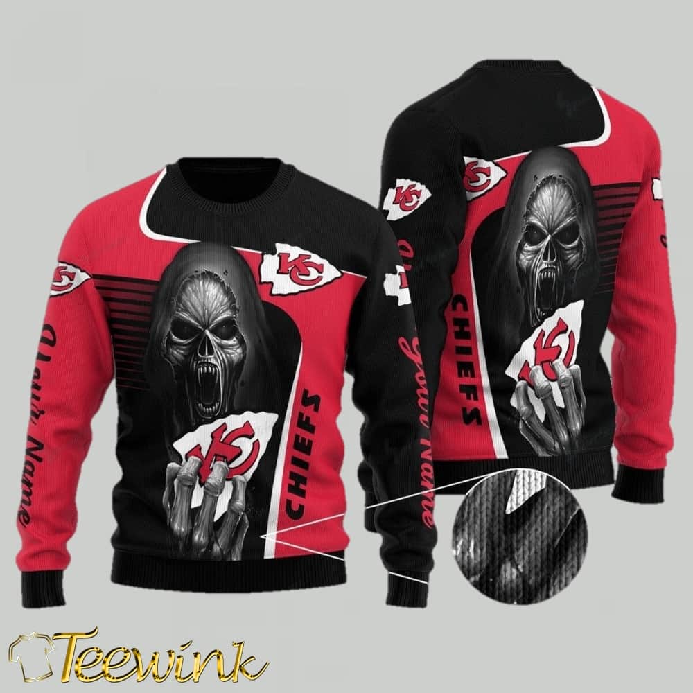 Kansas City Chiefs Fear the Reaper Ugly Christmas Sweater