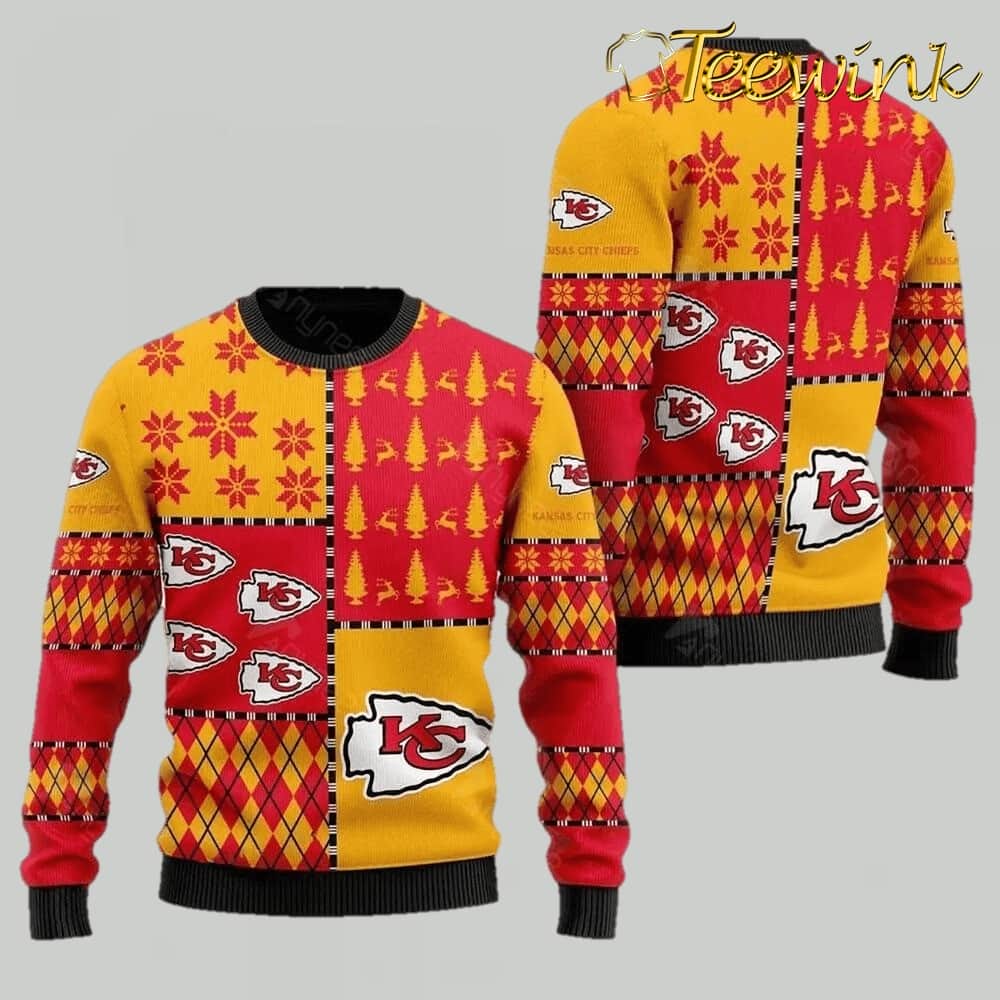 Kansas City Chiefs Festive Fores Ugly Christmas Sweater Kansas City Chiefs Festive Fores Ugly Christmas Sweater