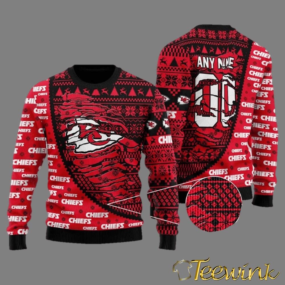 Kansas City Chiefs Fierce Fan Spirit Ugly Christmas Sweater