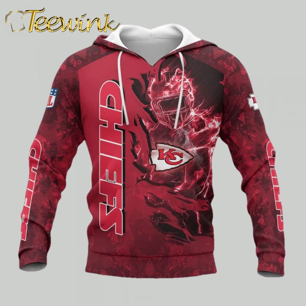 Kansas City Chiefs Fiery Player 3D Hoodie