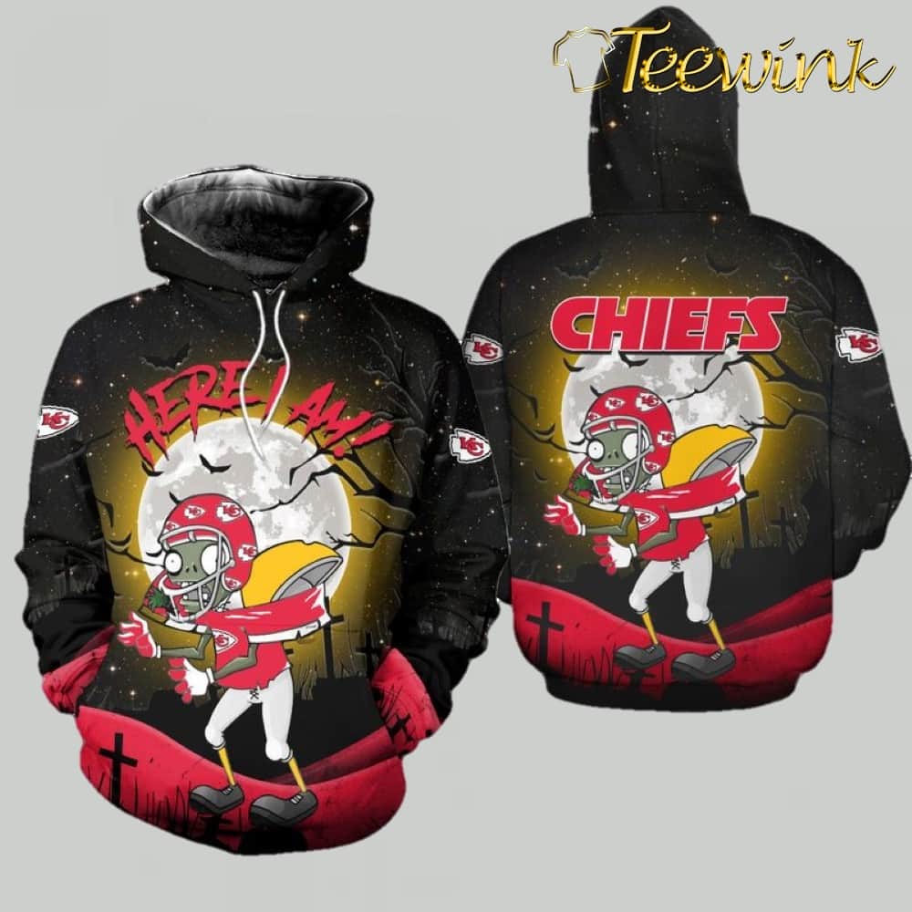 Kansas City Chiefs Football Zombie Halloween Limited Edition 3D Hoodie