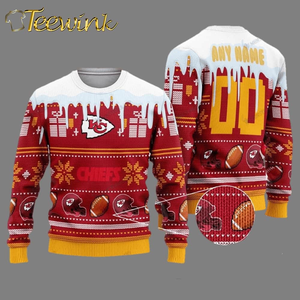 Kansas City Chiefs Frosty Holiday Ugly Christmas Sweater