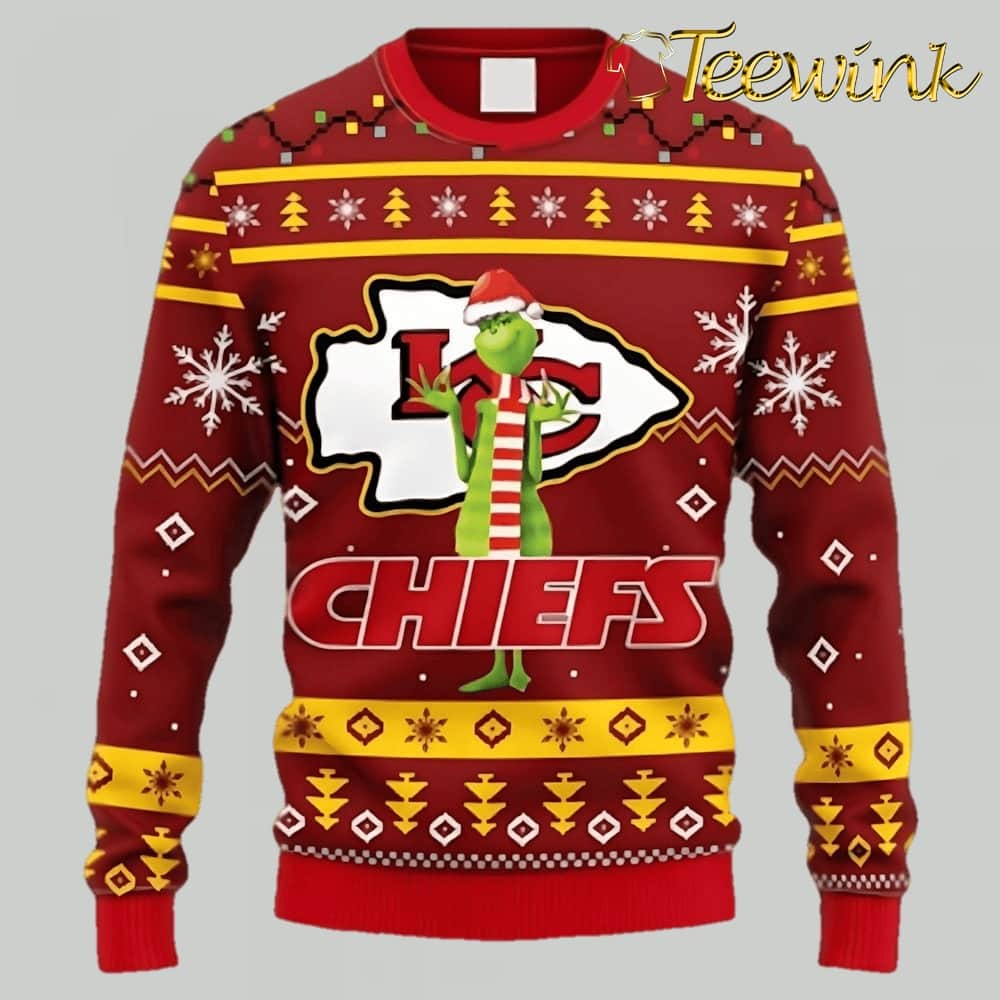 Kansas City Chiefs Funny Charlie Brown Peanuts Snoopy Ugly Christmas Sweater Kansas City Chiefs Funny Charlie Brown Peanuts Snoopy Ugly Christmas Sweater