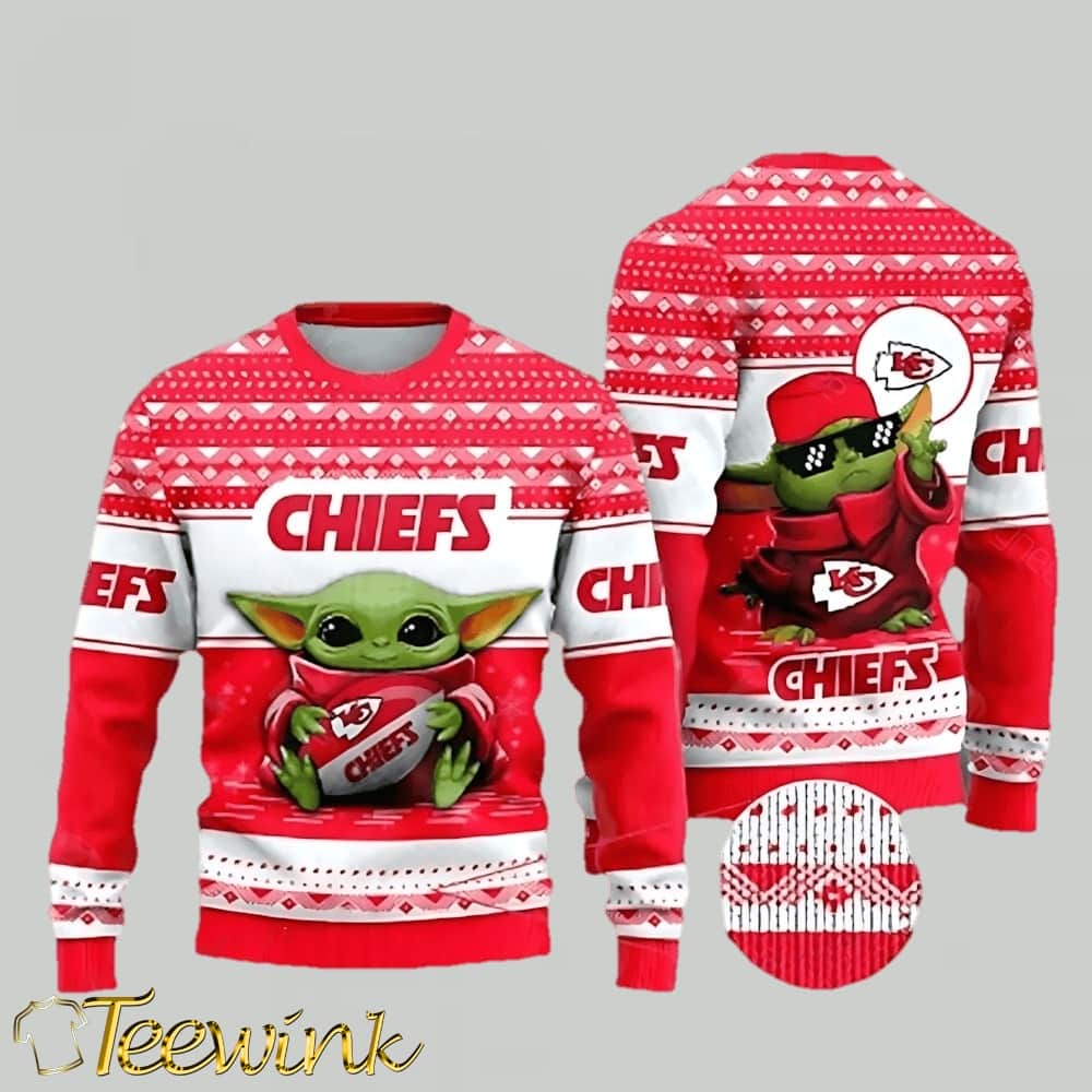 Kansas City Chiefs Funny Santa Claus Ugly Christmas Sweater