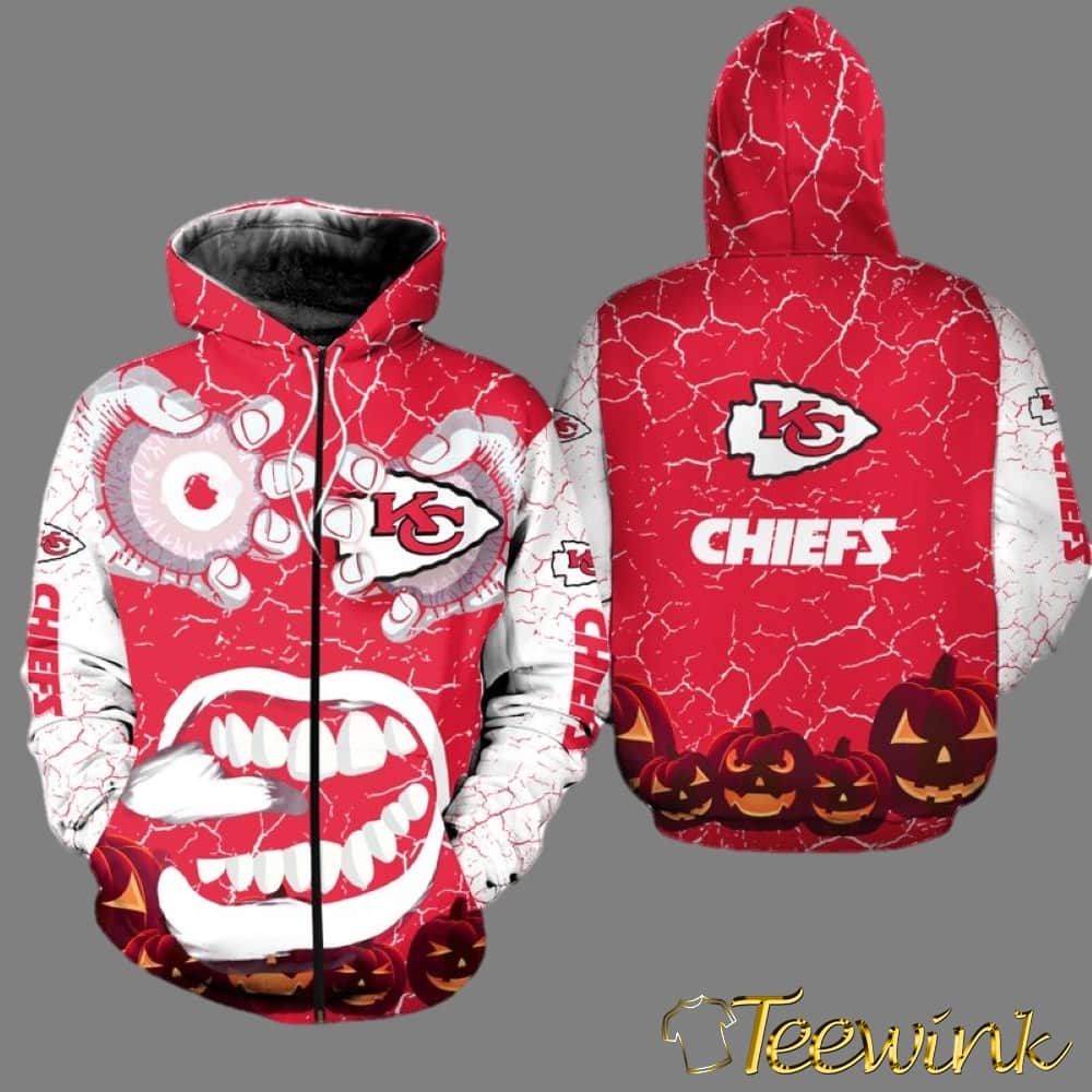 Kansas City Chiefs Give Me Eyes Halloween 3D Hoodie image 2 Kansas City Chiefs Give Me Eyes Halloween 3D Hoodie image 2