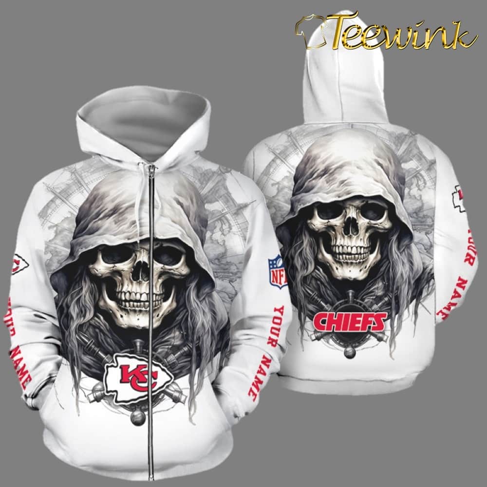 Kansas City Chiefs Grim Reaper Custom 3D Hoodie image 2 Kansas City Chiefs Grim Reaper Custom 3D Hoodie image 2