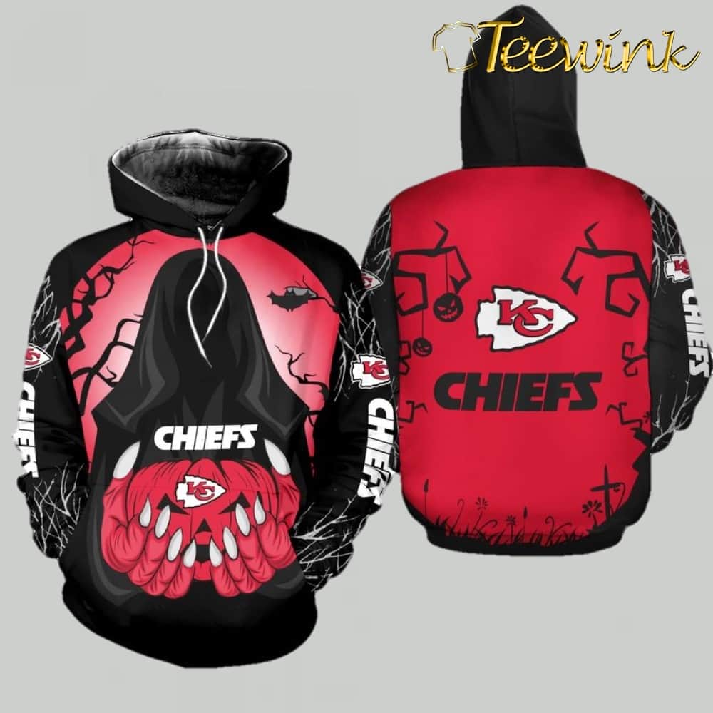 Kansas City Chiefs Halloween Creepy Clown 3D Hoodie Kansas City Chiefs Halloween Creepy Clown 3D Hoodie