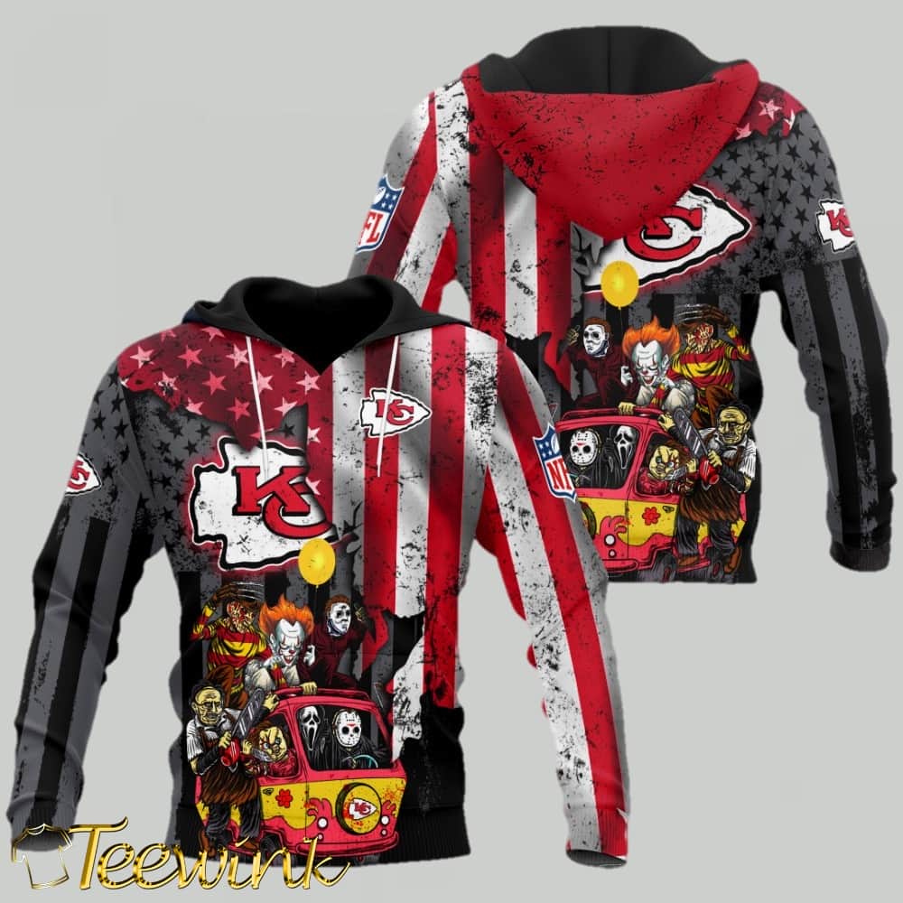 Kansas City Chiefs Halloween Joker 3D Hoodie Kansas City Chiefs Halloween Joker 3D Hoodie