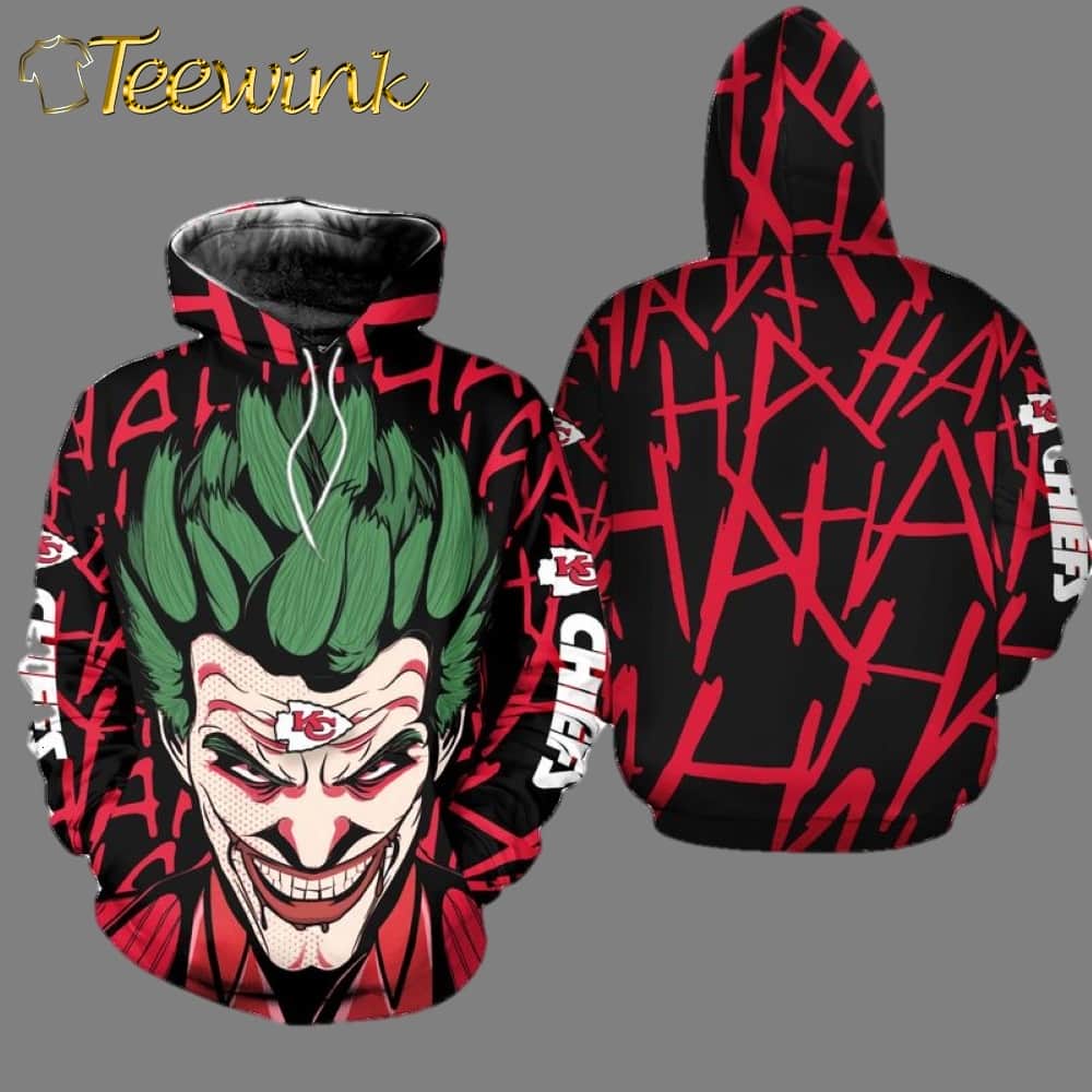 Kansas City Chiefs Halloween Joker 3D Hoodie