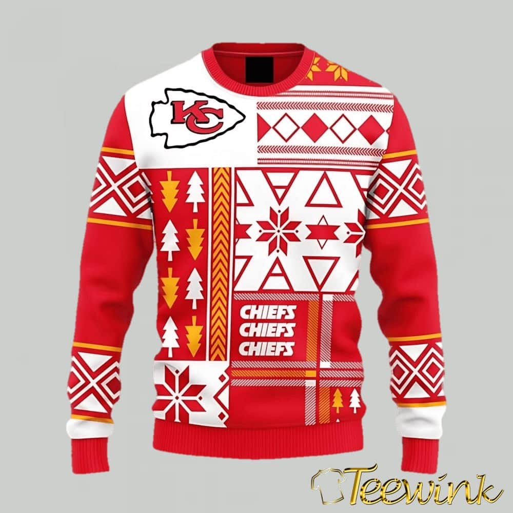 Kansas City Chiefs HoHoHo Mickey Ugly Christmas Sweater
