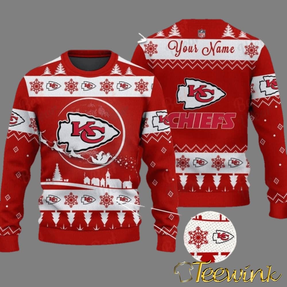 Kansas City Chiefs Holiday Pattern Ugly Christmas Sweater