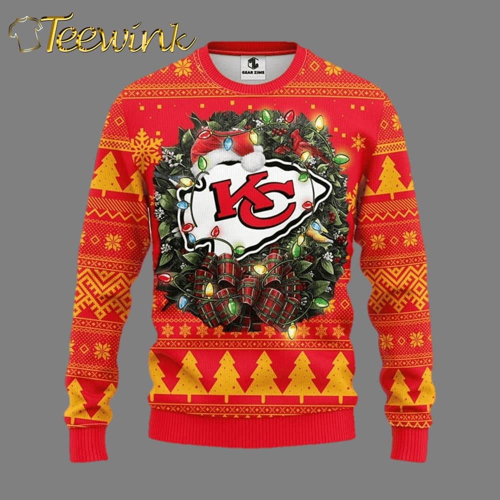 Kansas City Chiefs Logo Big Snowflake Pattern Ugly Christmas Sweater Kansas City Chiefs Logo Big Snowflake Pattern Ugly Christmas Sweater