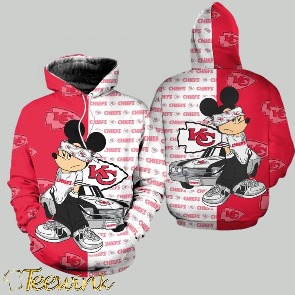 Kansas City Chiefs Mickey 3D Hoodie