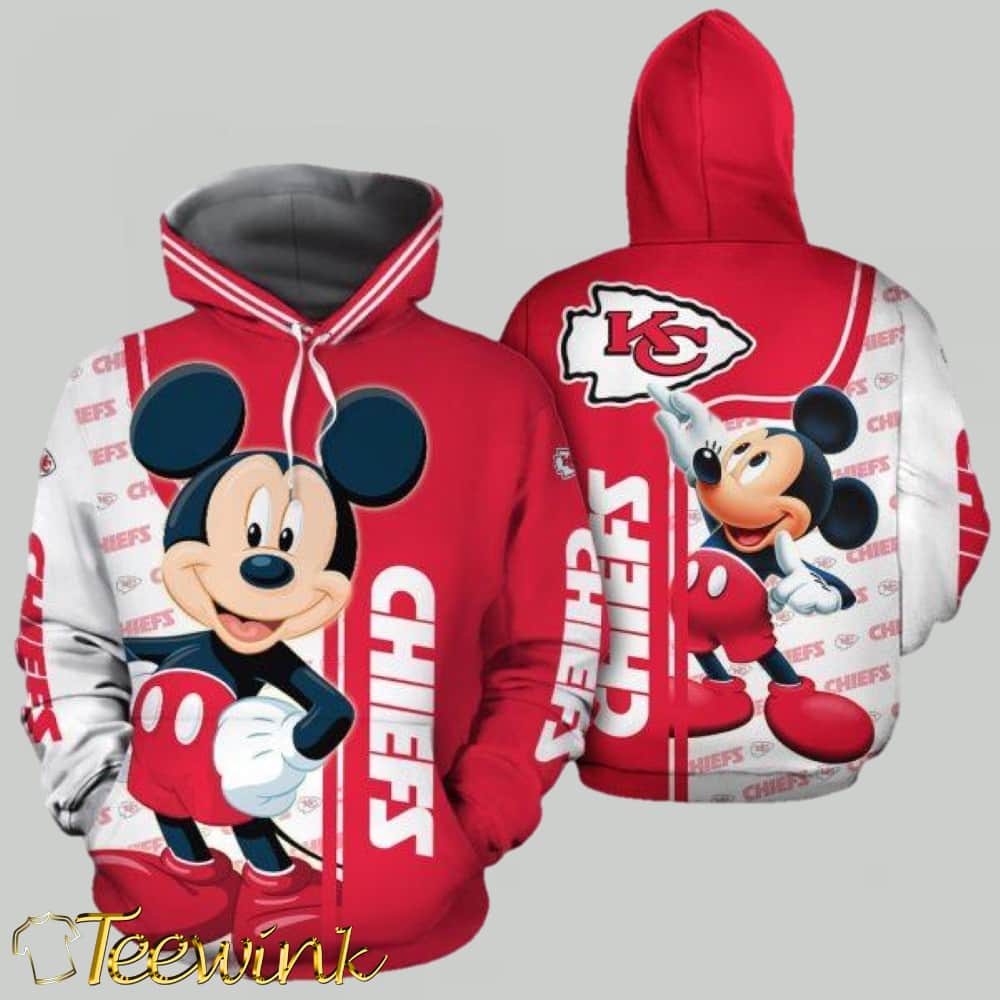Kansas City Chiefs Mickey Disney 3D Hoodie