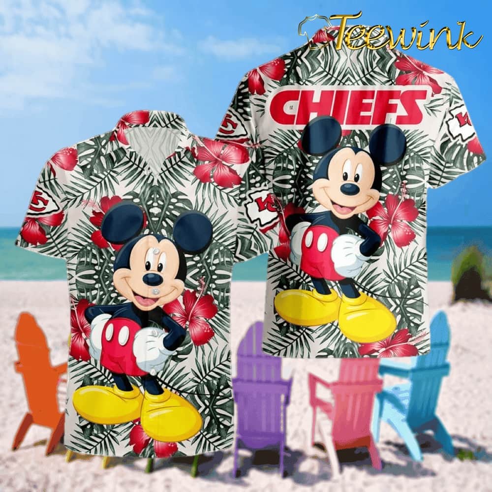 Kansas City Chiefs Mickey Hawaii Shirt and Shorts Summer NEW037610