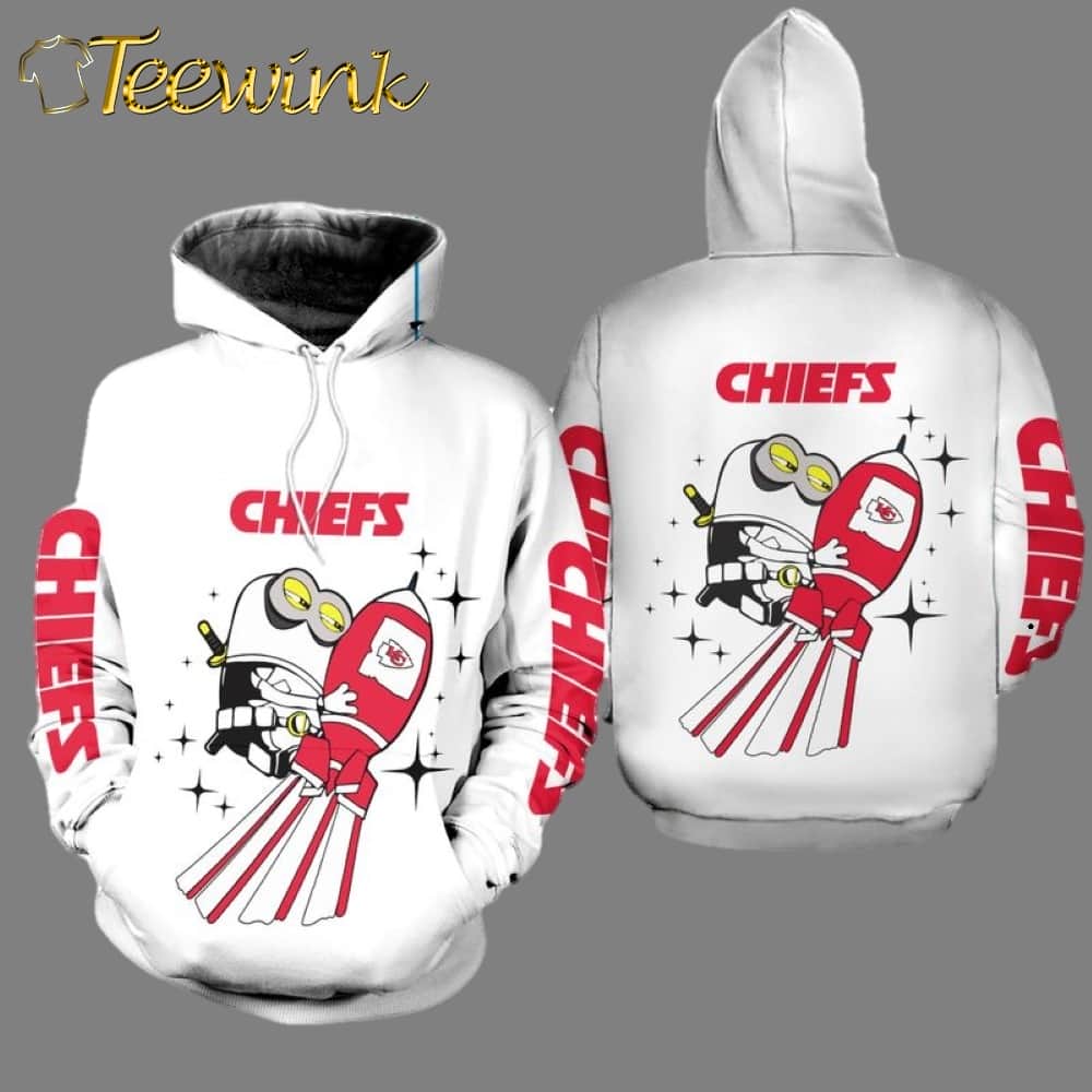 Kansas City Chiefs Minions 3D Hoodie