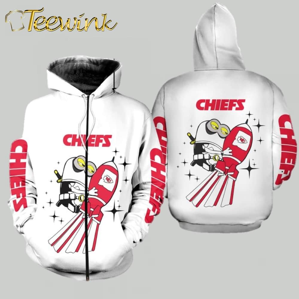 Kansas City Chiefs Minions 3D Hoodie image 2 Kansas City Chiefs Minions 3D Hoodie image 2