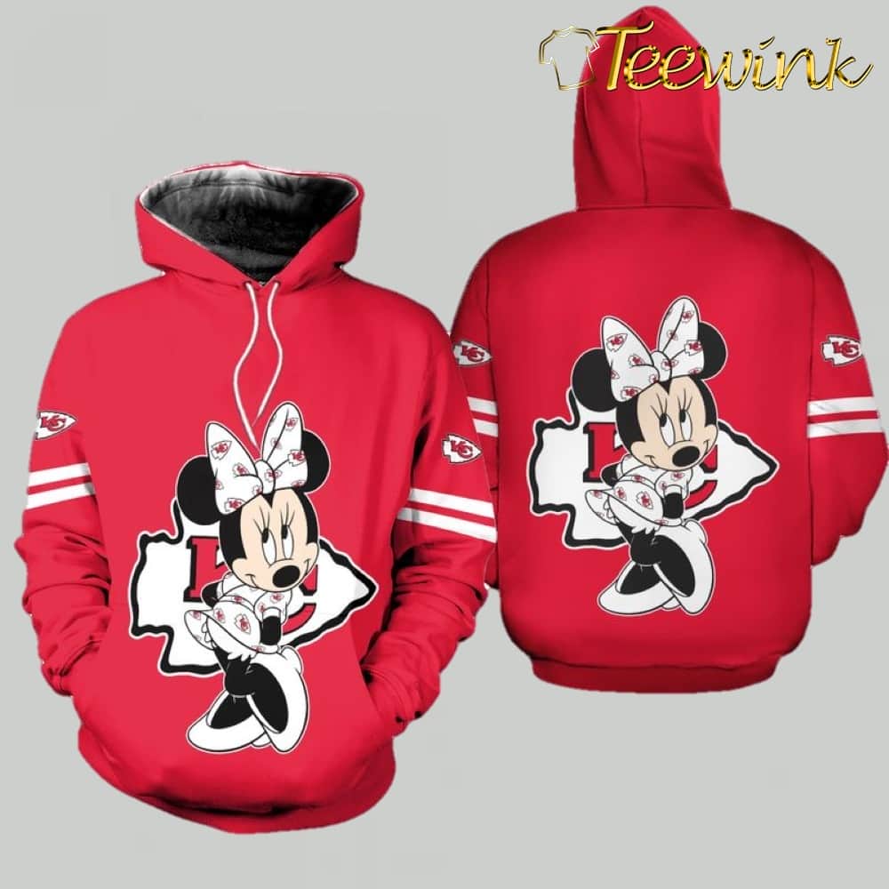 Kansas City Chiefs Minnie Mouse 3D Hoodie