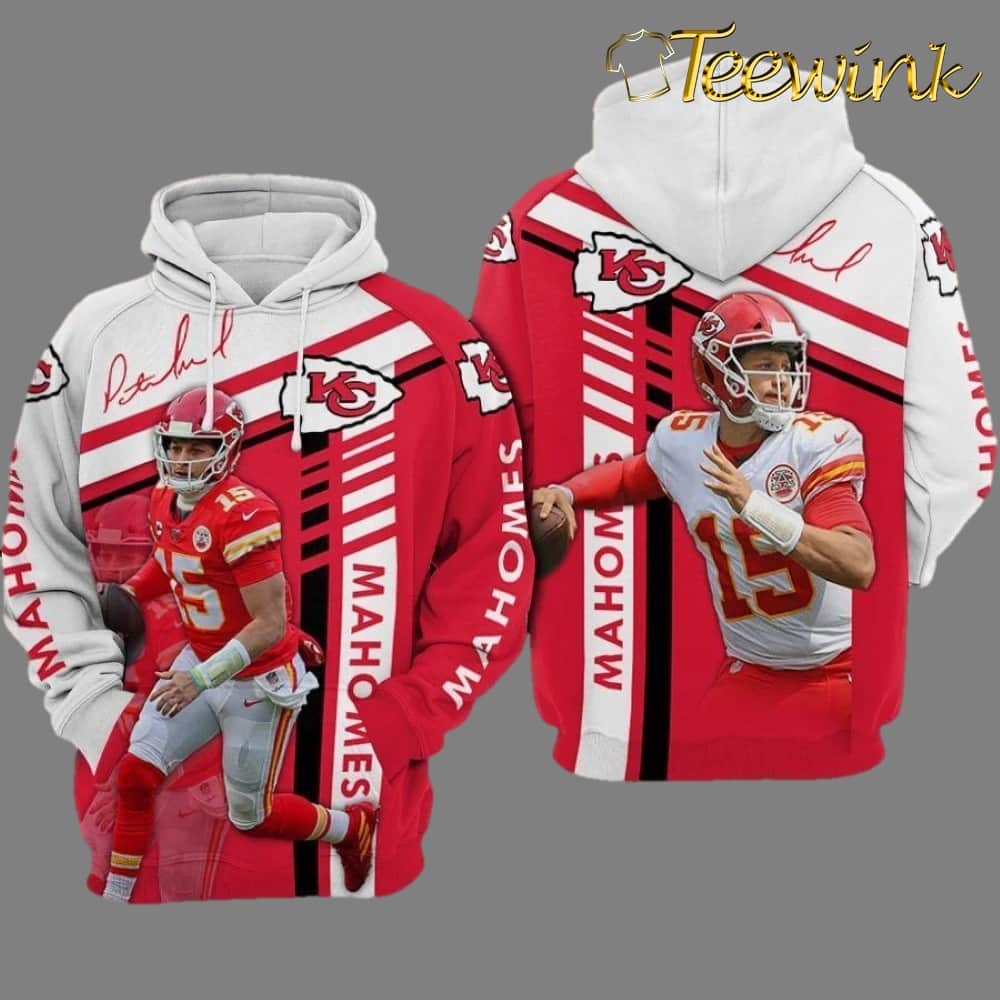Kansas City Chiefs Patrick Mahomes Action Fan 3D Hoodie