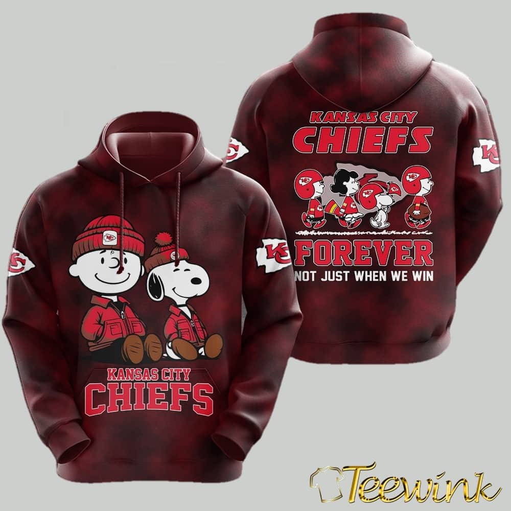 Kansas City Chiefs Peanuts Loyalty Forever 3D Hoodie