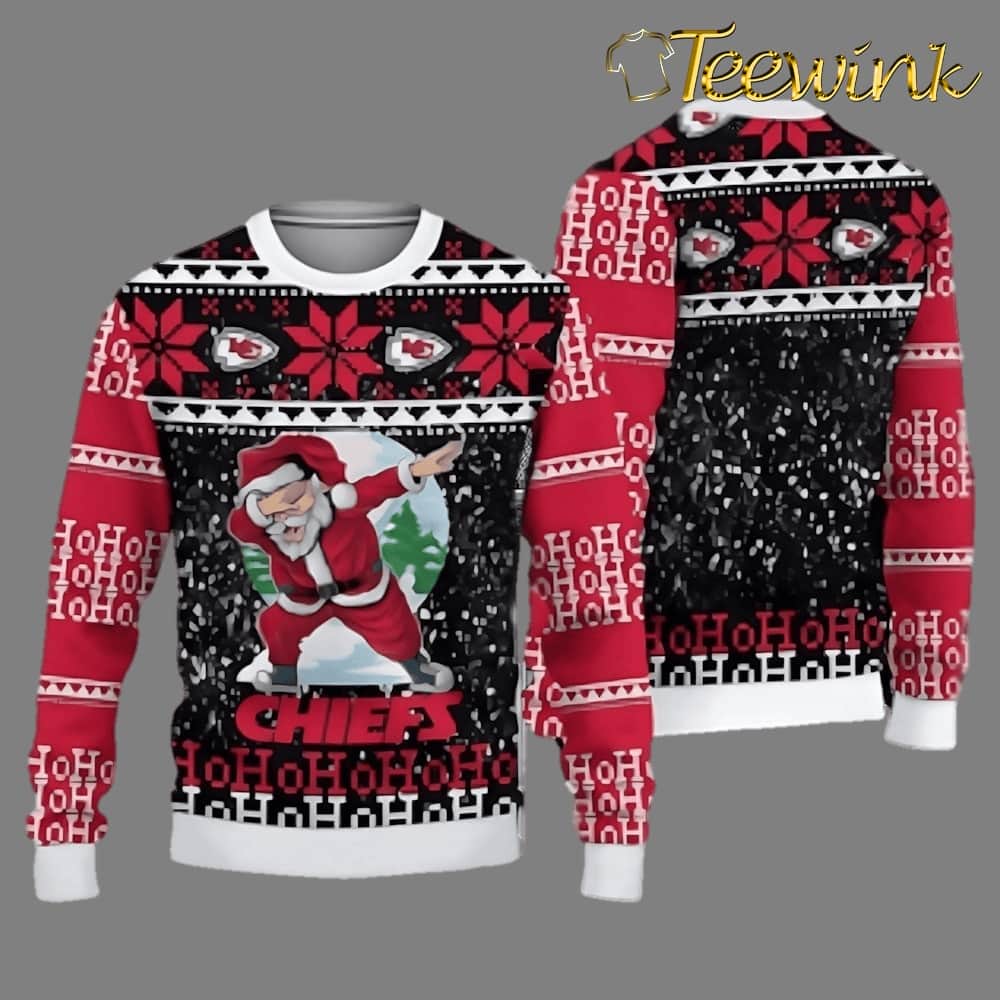 Kansas City Chiefs Santa Claus Hoho Ugly Christmas Sweater