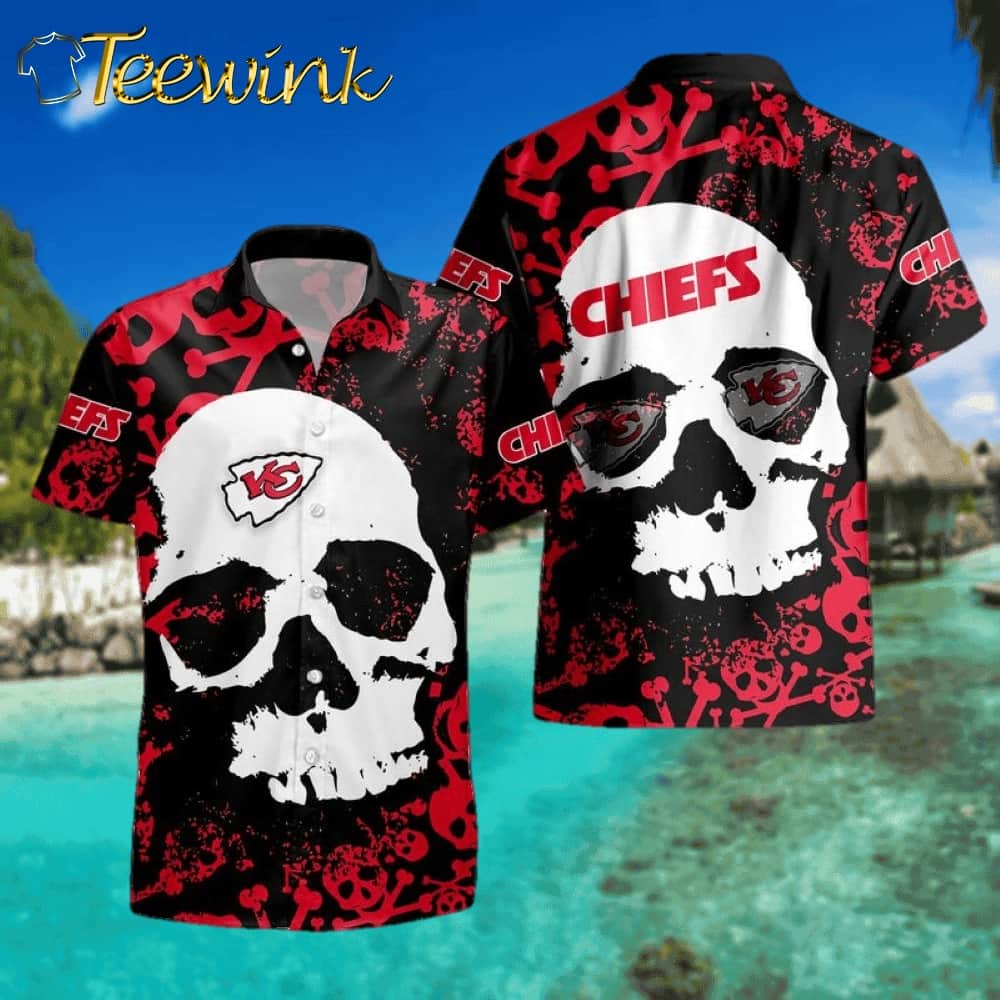 Kansas City Chiefs Skull Hawaii Shirt and Shorts Summer NLA065110