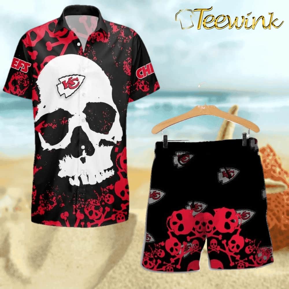 Kansas City Chiefs Skull Hawaii Shirt and Shorts Summer NLA065110 image 3 Kansas City Chiefs Skull Hawaii Shirt and Shorts Summer NLA065110 image 3