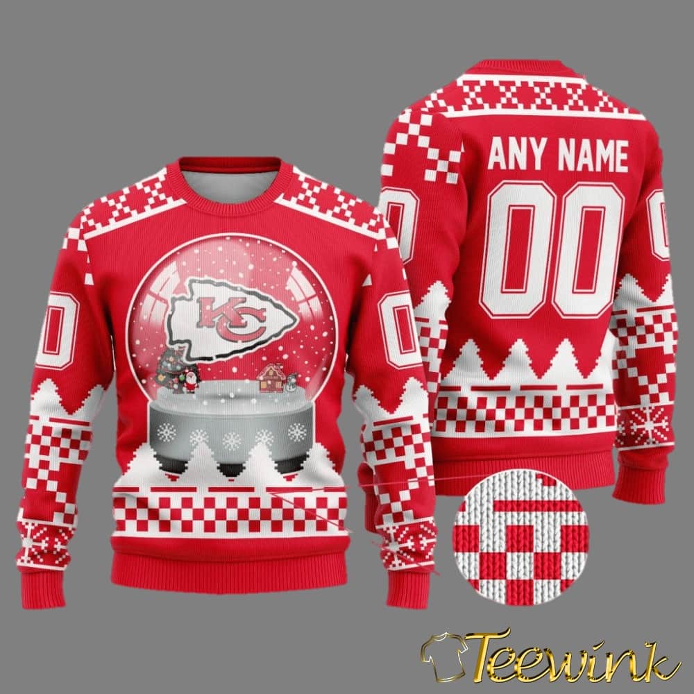 Kansas City Chiefs Snow Globe Christmas Sweater
