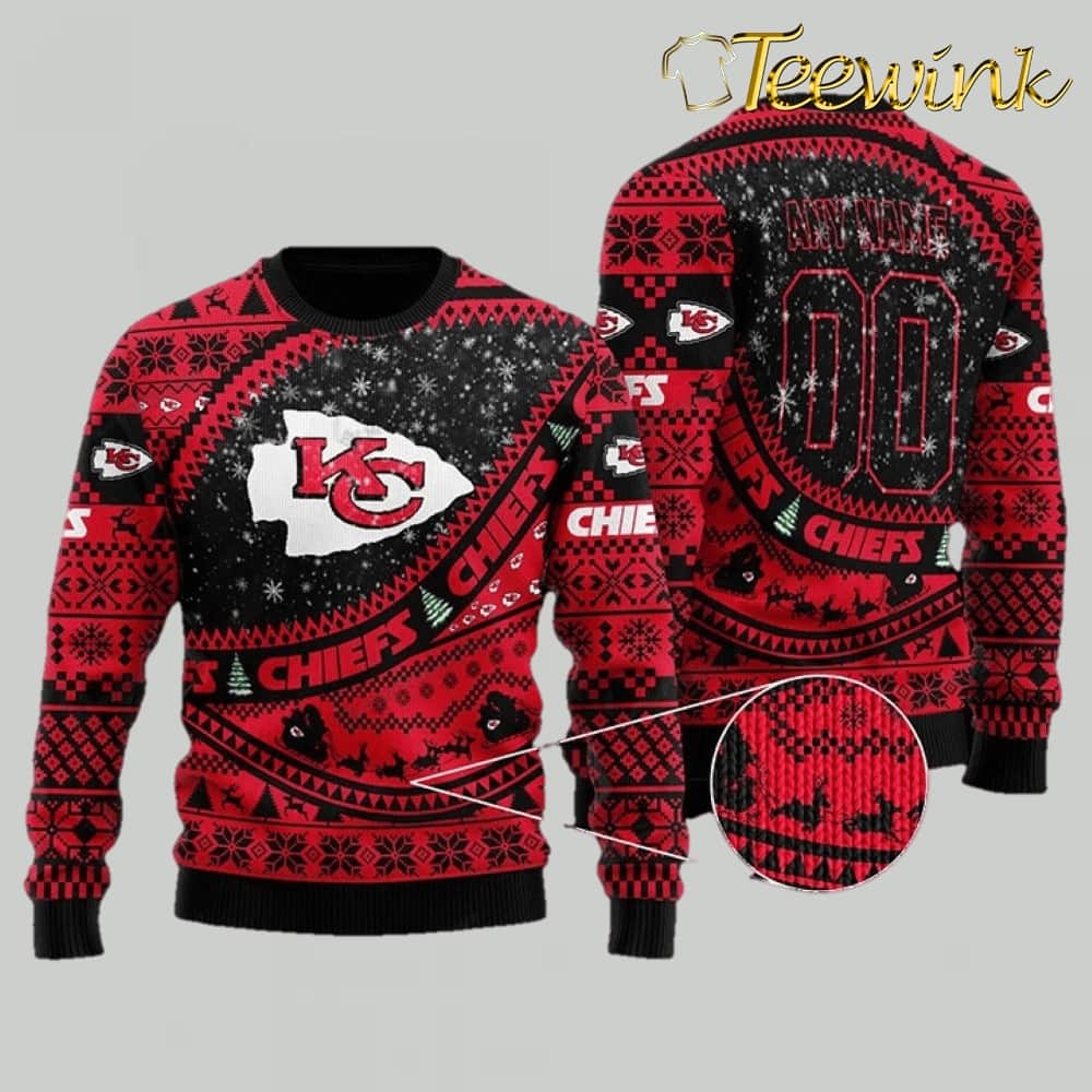 Kansas City Chiefs Snowfall Spirit Ugly Christmas Sweater