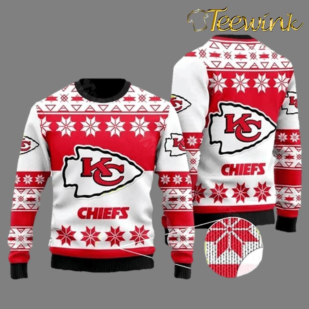 Kansas City Chiefs Snowflake Spirit Ugly Christmas Sweater