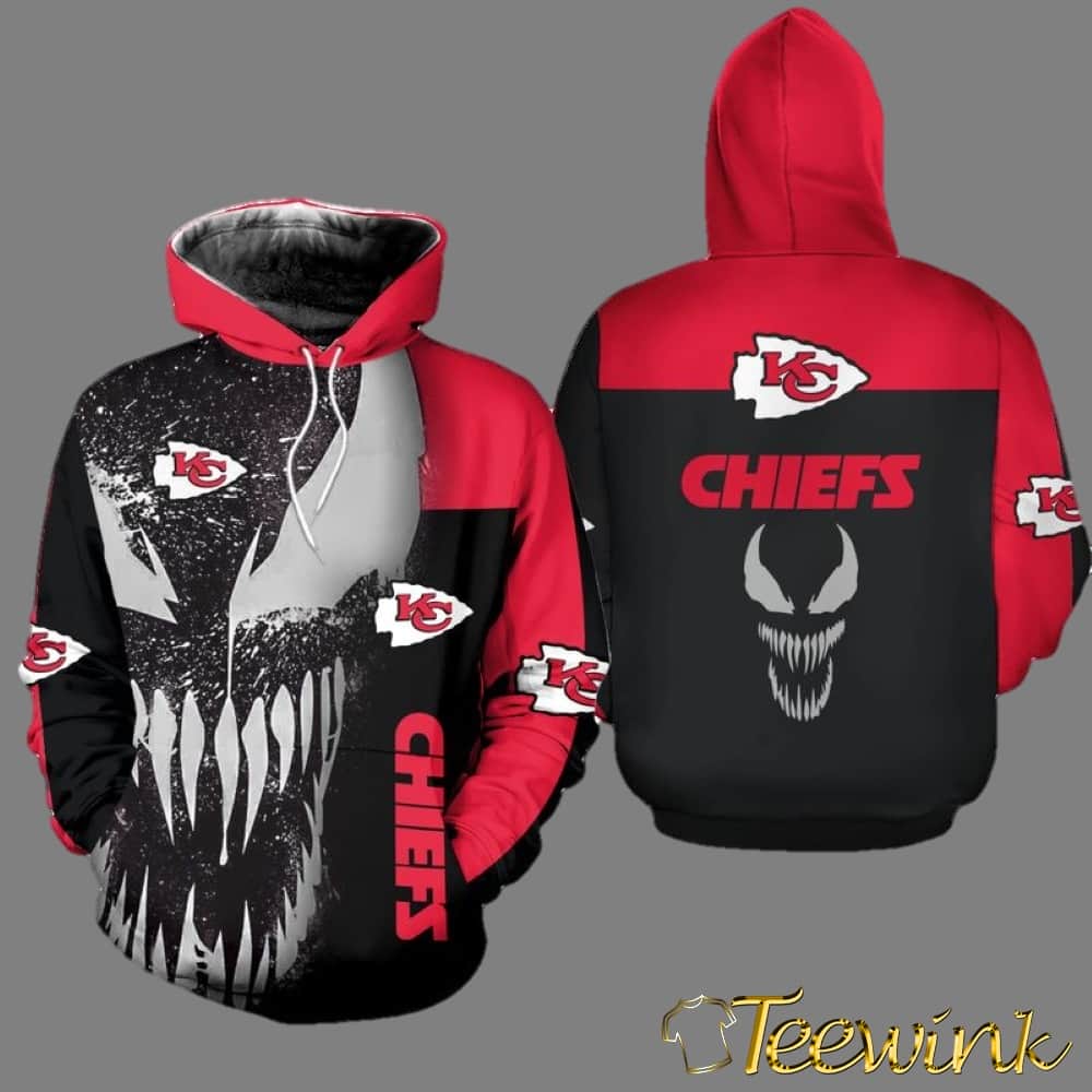 Kansas City Chiefs Venom Limited Edition 3D Hoodie